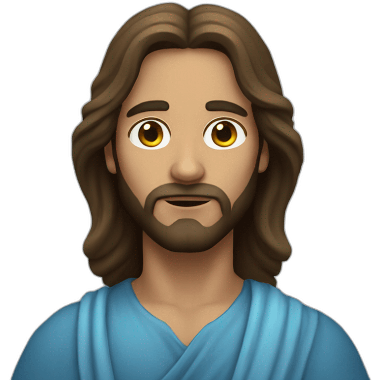 Blue Skin Jesus emoji