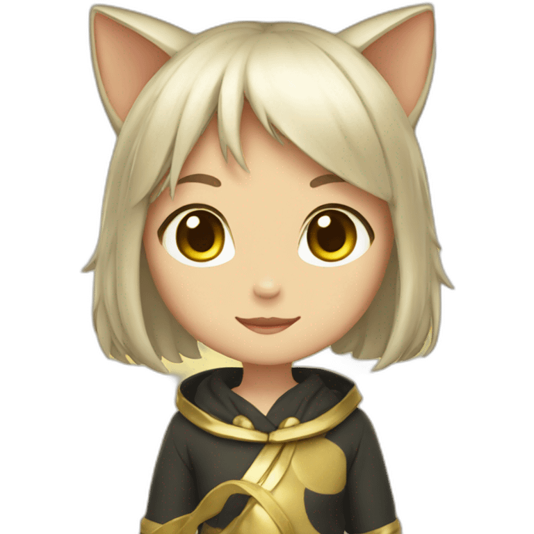 gold neko girl emoji