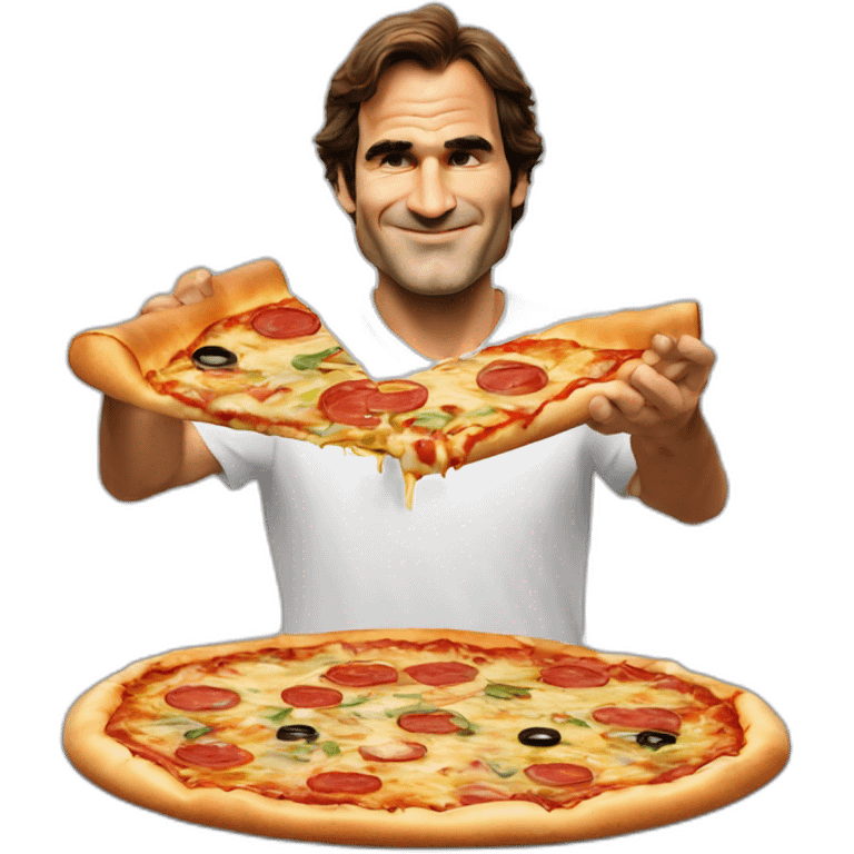 federer qui mange une pizza emoji