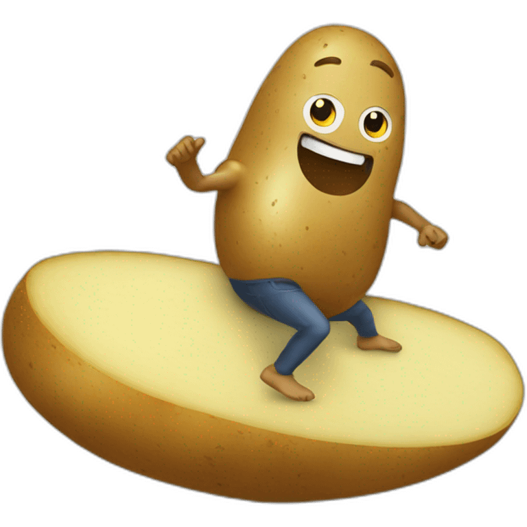 Potato surfing emoji