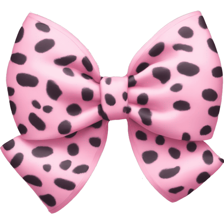 Light pink leopard print bow emoji