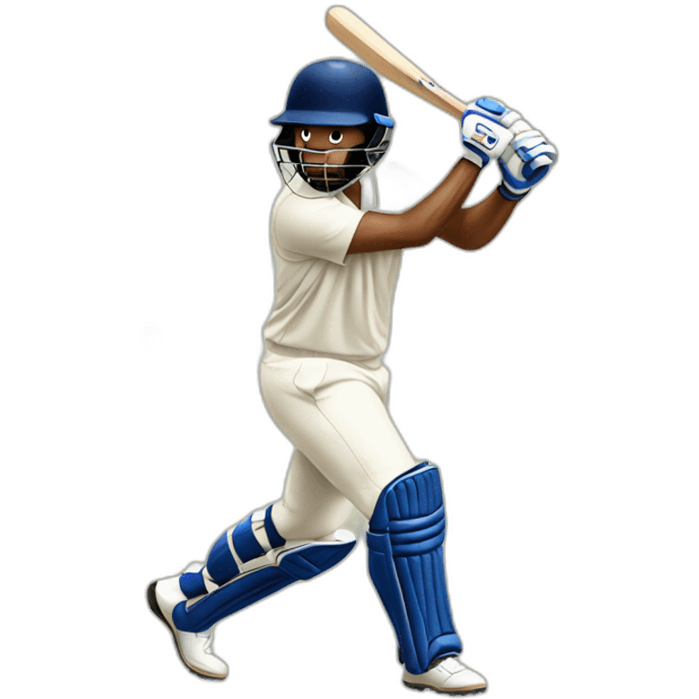 Rolando playing cricket emoji