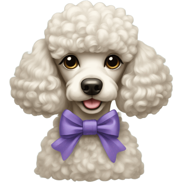 poodle with a bow emoji