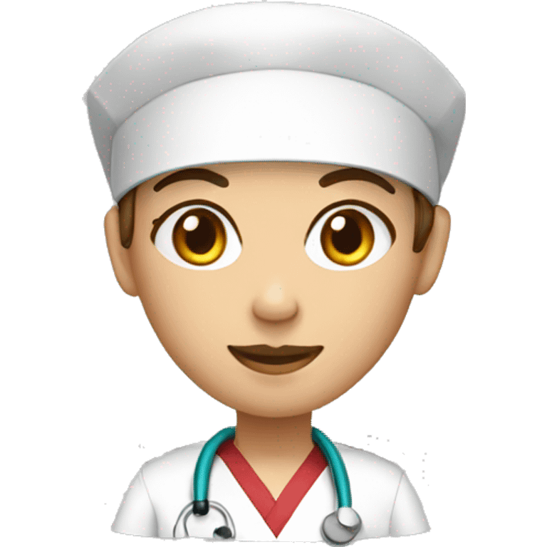 red scrubs nurse emoji