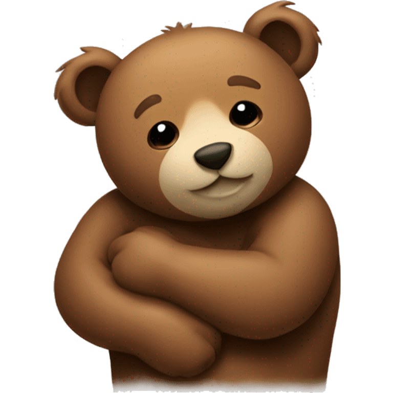 Bear hugging bear emoji