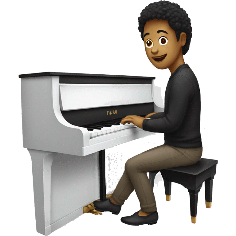 playing the piano emoji