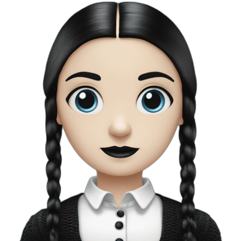 Wednesday Addams smurf emoji