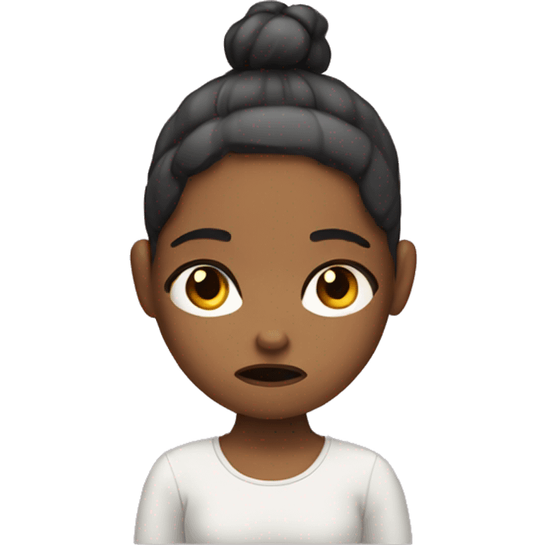 A annoyed girl emoji