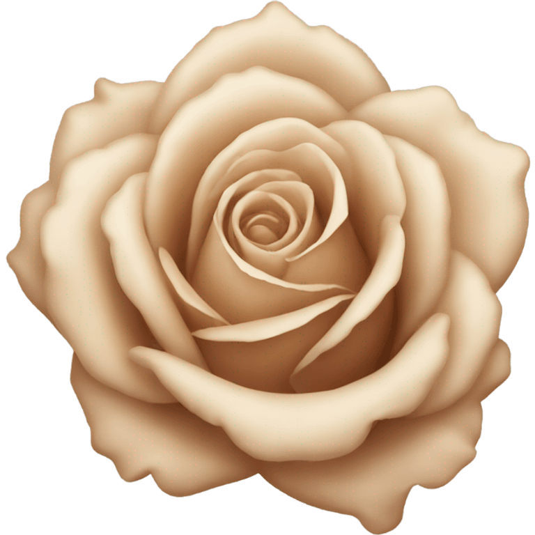 Beige rose  emoji