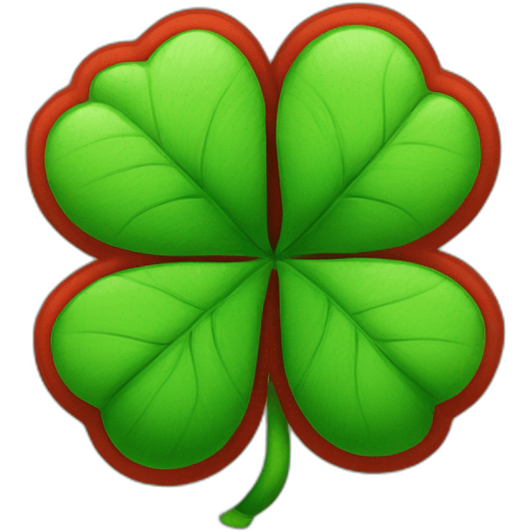 Red four-leaf clover emoji