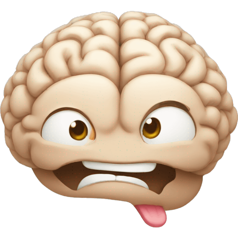 Happy brain emoji