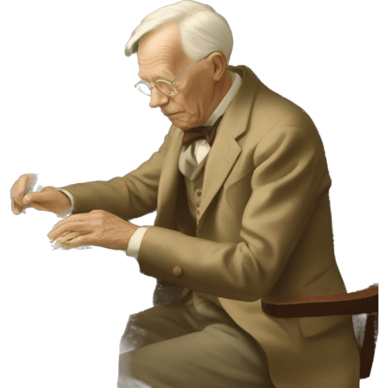 William Addison Dwiggins diciendo algo emoji