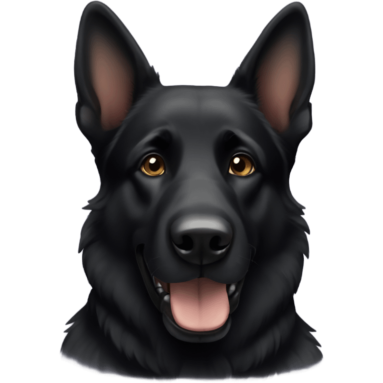 Black German shepherd  emoji