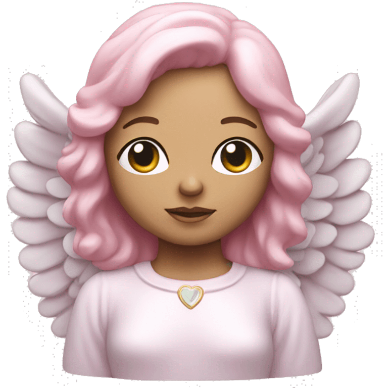 pastel pink angel statue emoji