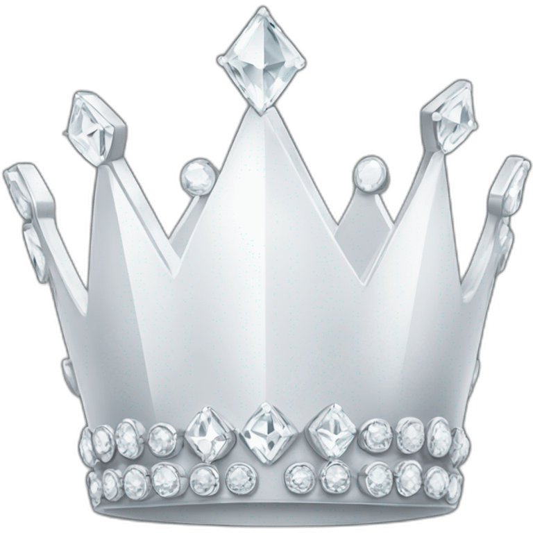 White diamond crown  emoji