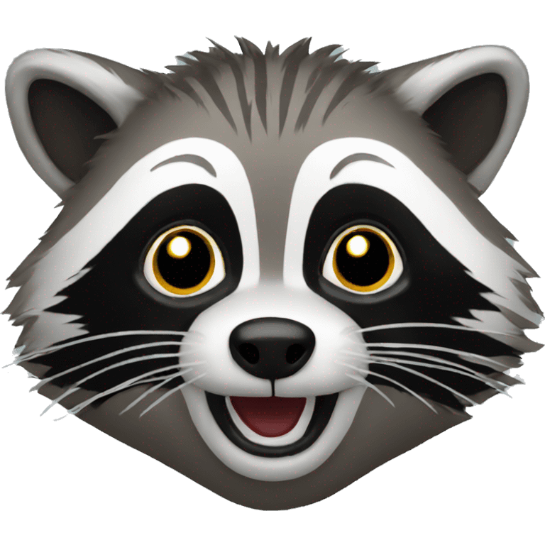 crazy racoon emoji