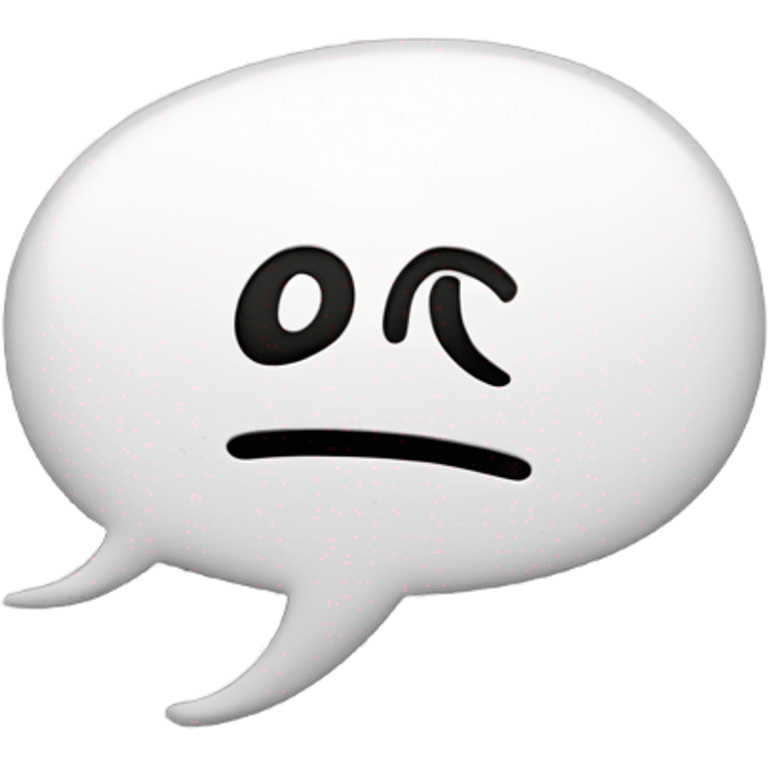 White word bubble with “lol” inside, no smiley face, no period emoji