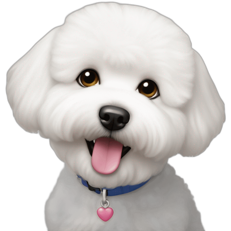 muzzle white bichon frise who is 1 year old emoji