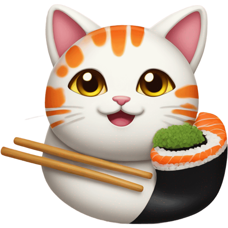 Cute sushi cat emoji