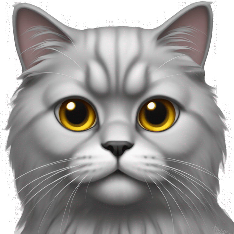 Persian cat gray  emoji