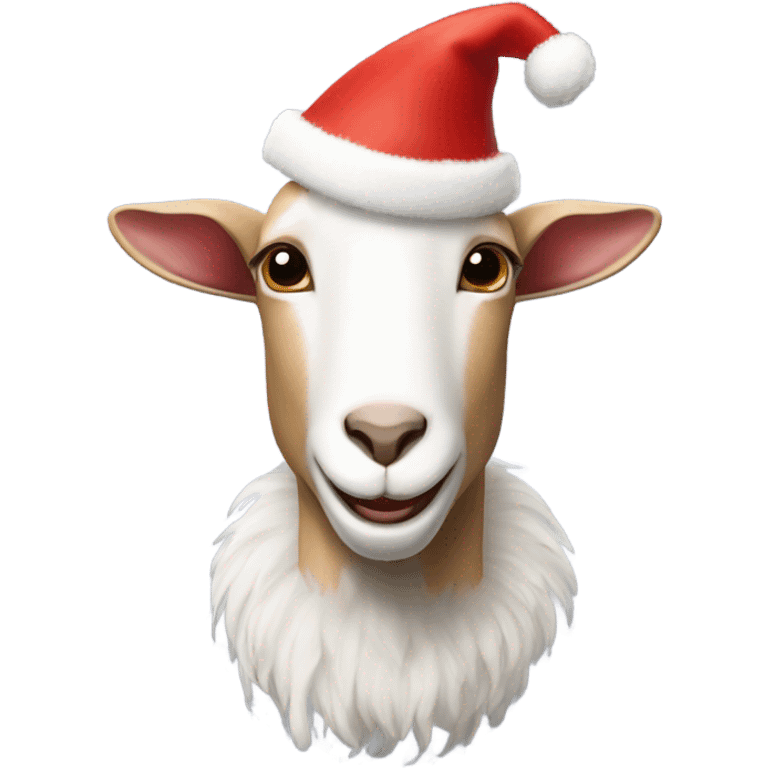 A Christmas goat emoji