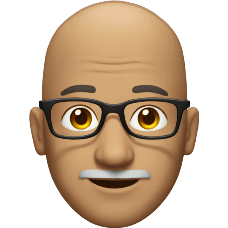 Man with bald and glasses  emoji