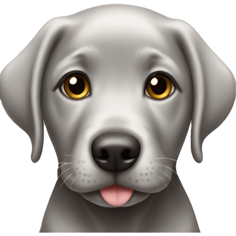 Silver lab puppy emoji