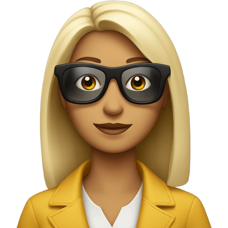 Woman wearing sunglasses driving  emoji