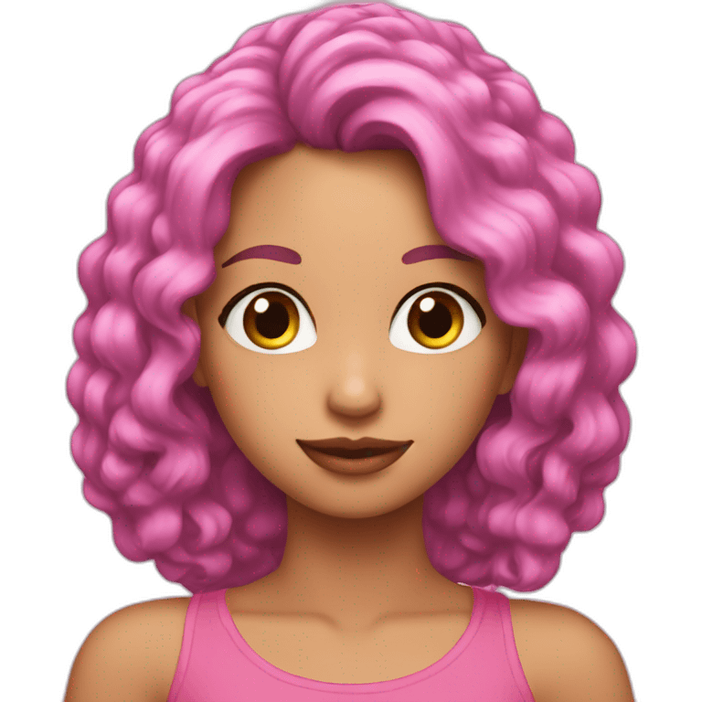 Pelo de chica con 🎀  emoji