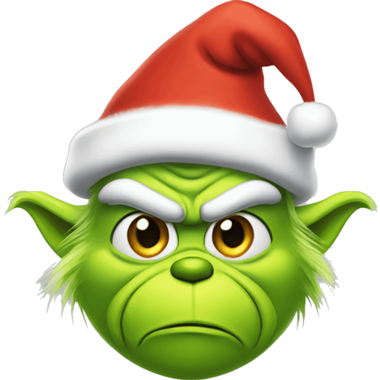 Grinch with Santa hat emoji