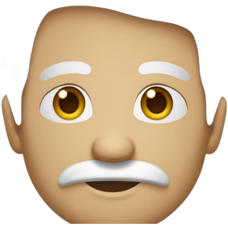 the old man emoji with black skintone and white moustache emoji