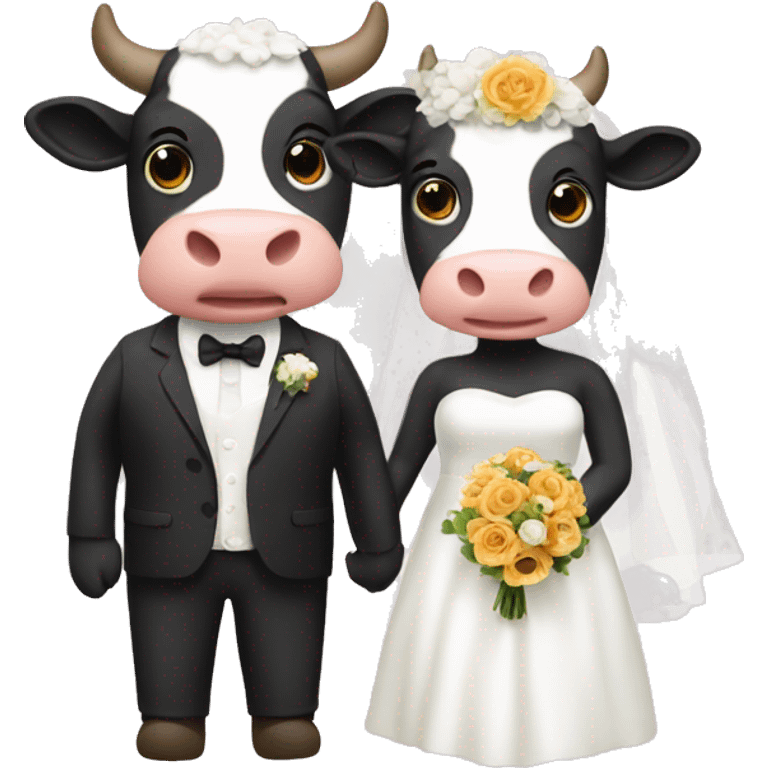 2 cows getting married emoji