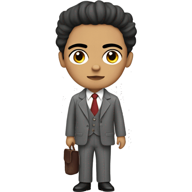 Frida kahlo as a boy in a gray suit emoji