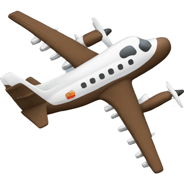 Plane With brown pilot emoji