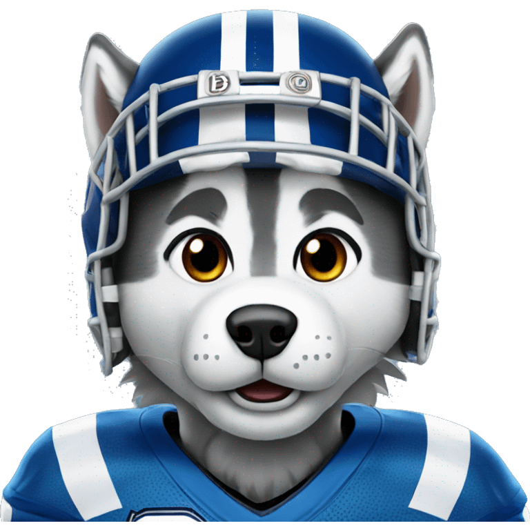 Husky in Lions jersey  emoji