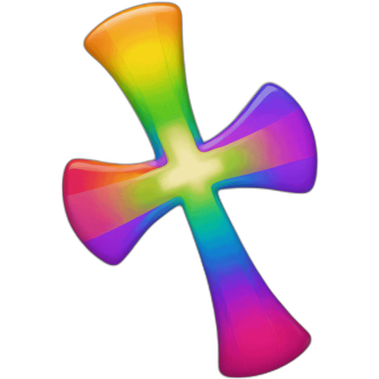 gay pride christian cross emoji