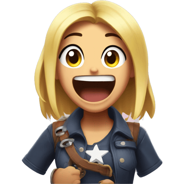 Brawl star Polly laughing  emoji