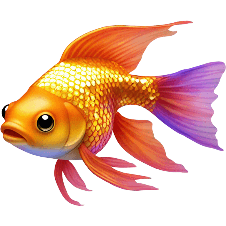 mirror ball goldfish emoji