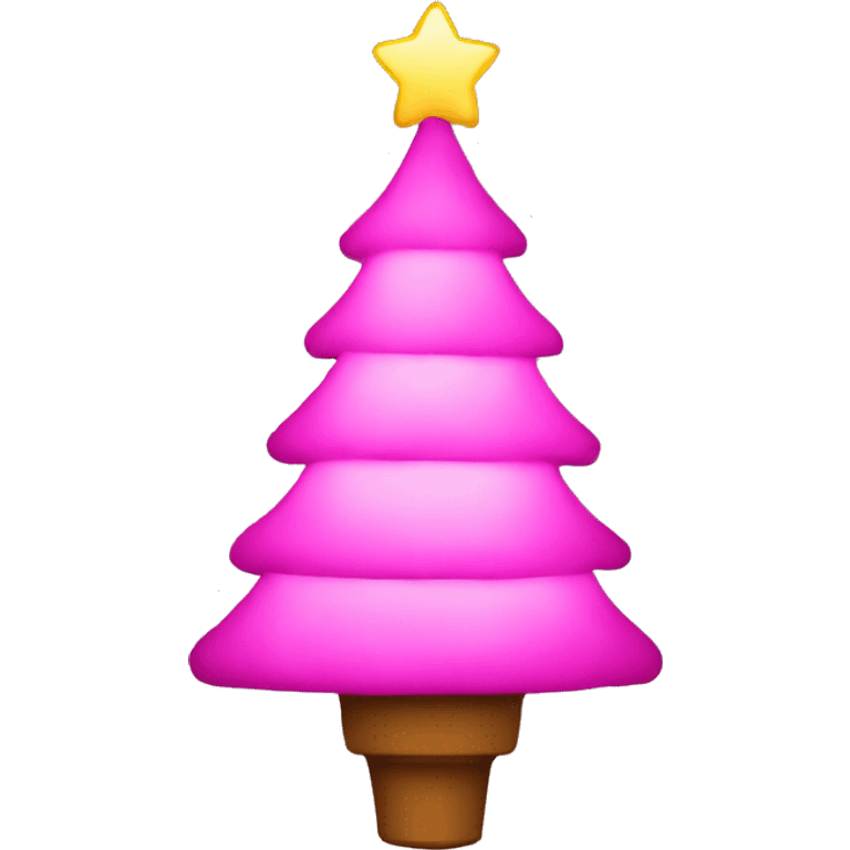 Pink Christmas tree light emoji