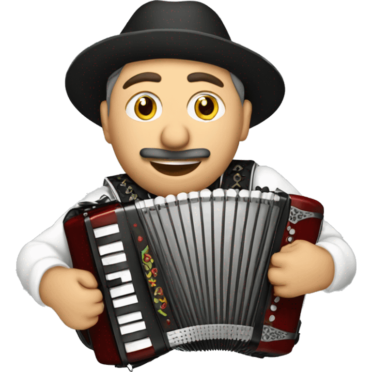 Serbian traditional man playing accordion emoji