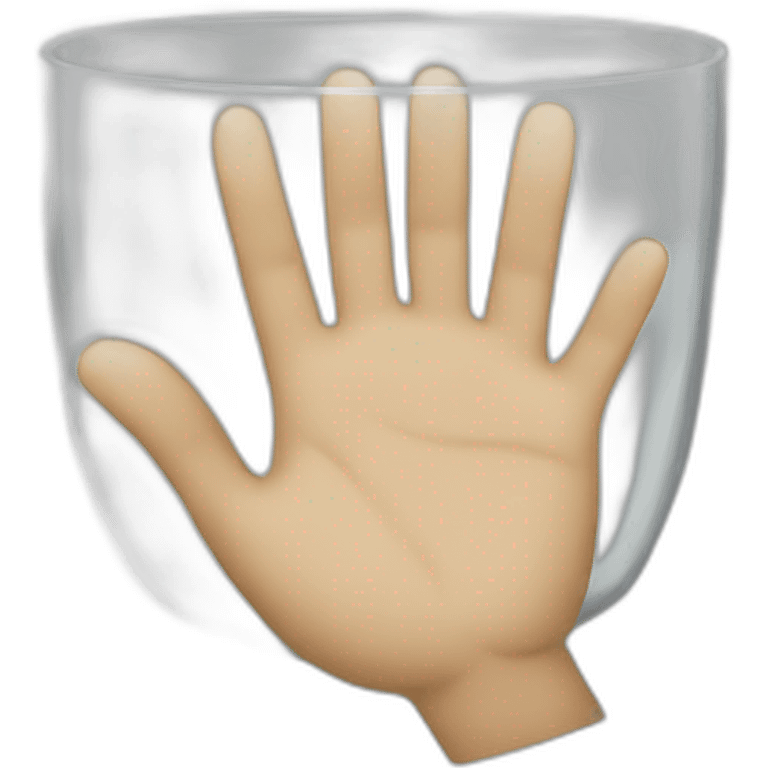 two hands that make a glass emoji