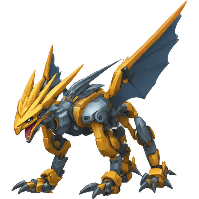 Spiky Medabot-Raptor-Dragon-Mecha emoji