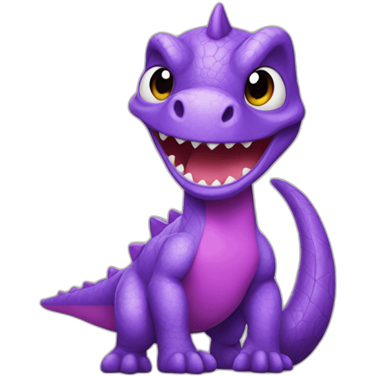 cute purple dinosaur spiderman emoji