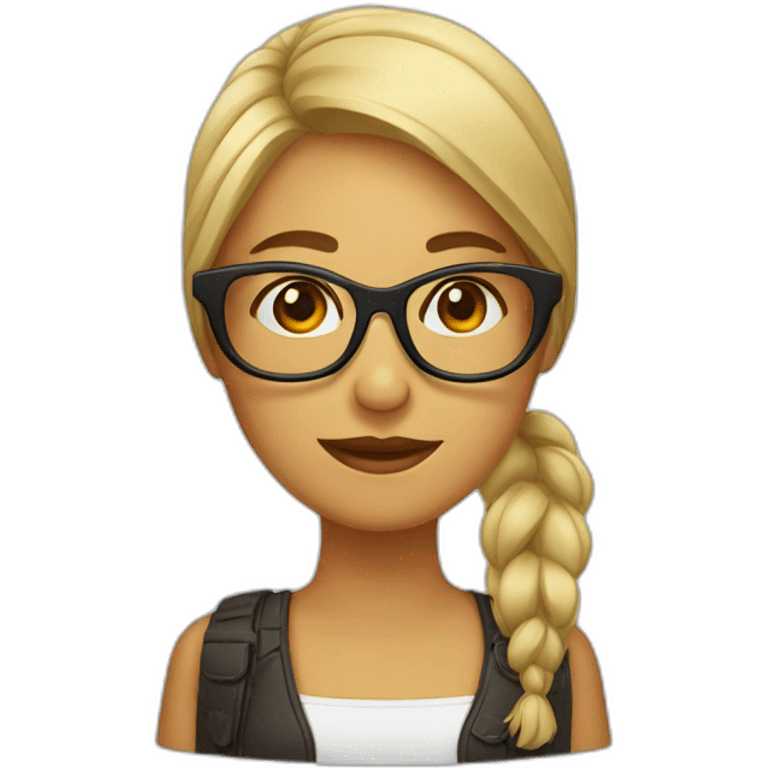 Mujer con lentes de sol emoji