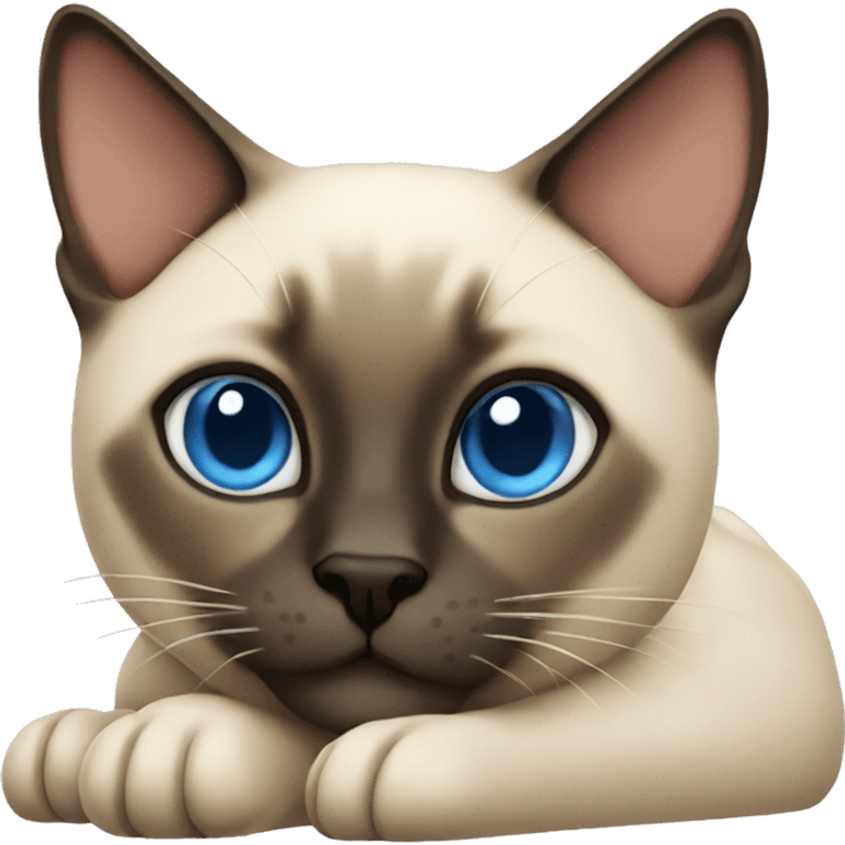 siamese cat laying down emoji