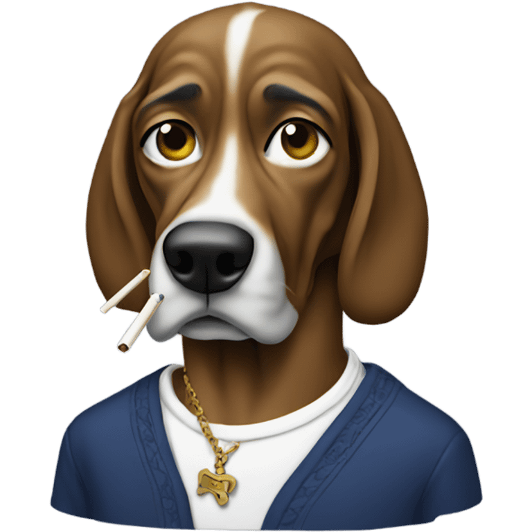 Snoop dog with a joint emoji