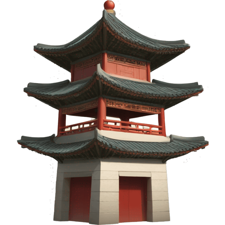 architecture china bell tower and drum tower emoji