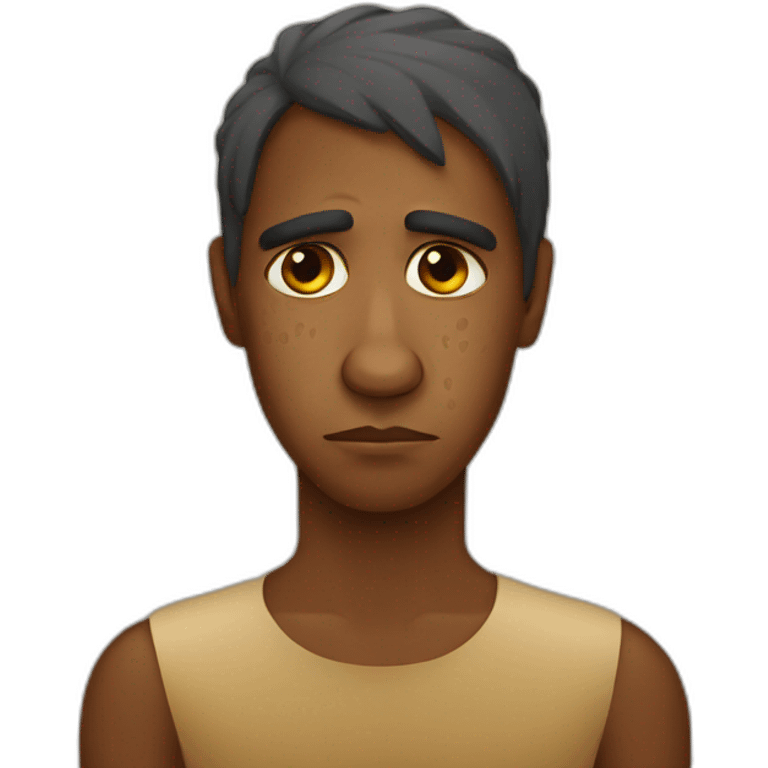 Sad Australian aboriginal emoji