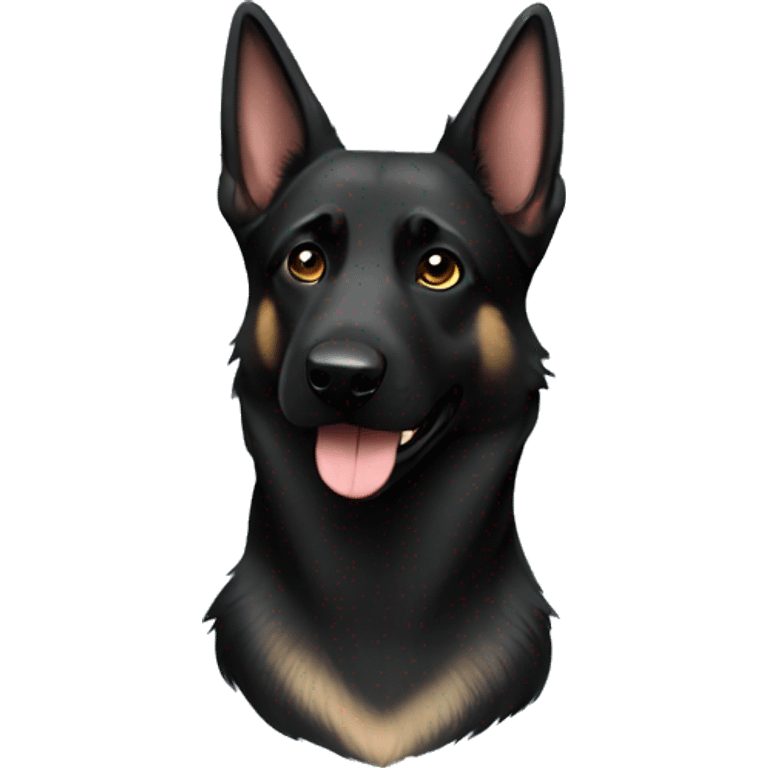 Black German shepherd  emoji