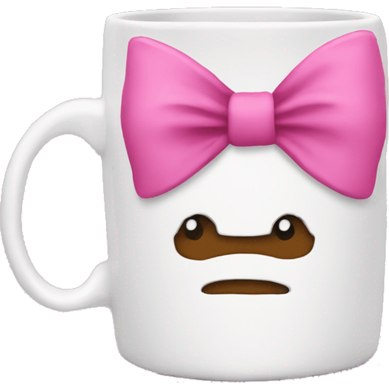 mug with a pink bow emoji